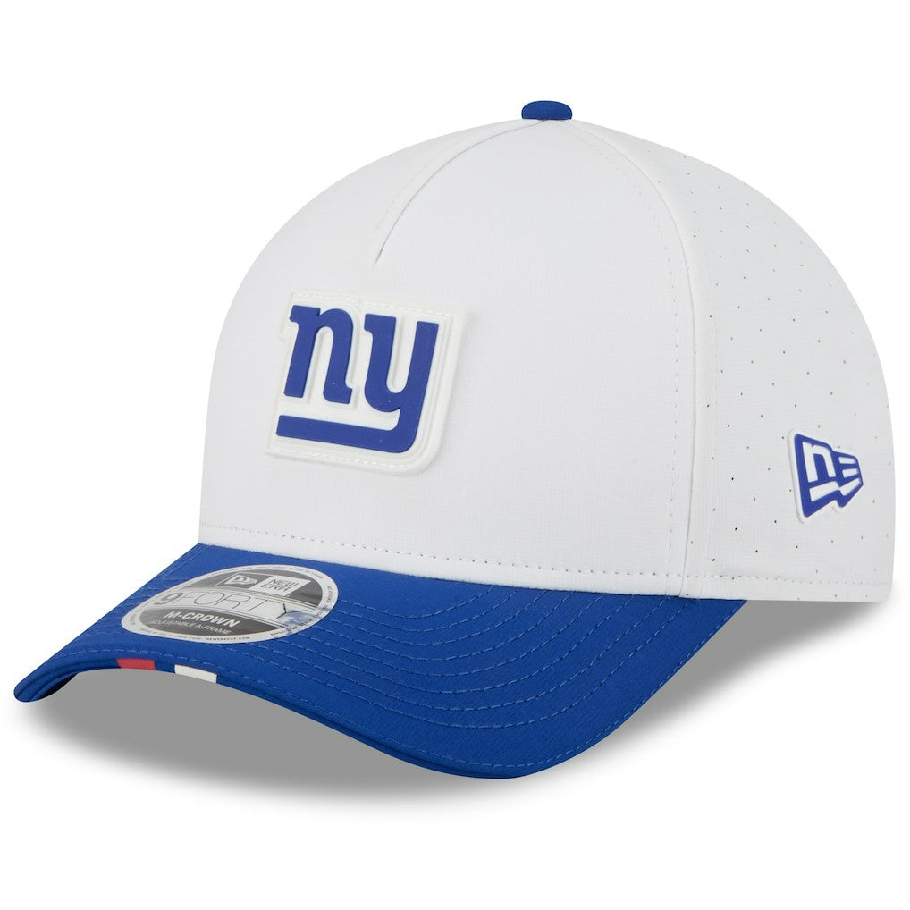 New York Giants New Era Youth 2025 NFL Training Camp A-Frame 9FORTY Adjustable Hat - White/Royal outlet