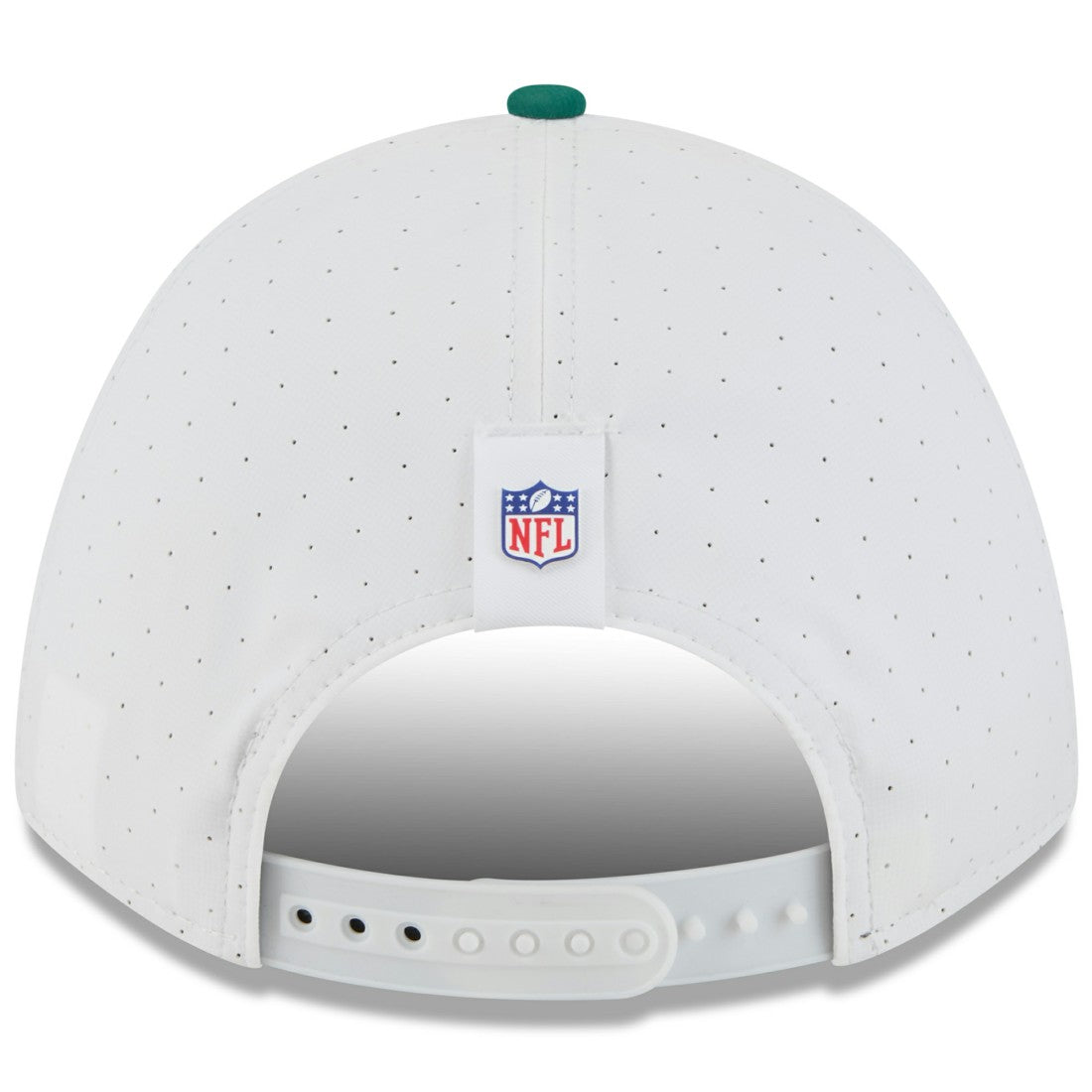 New York Jets New Era Youth 2025 NFL Training Camp A-Frame 9FORTY Adjustable Hat - White/Green sale