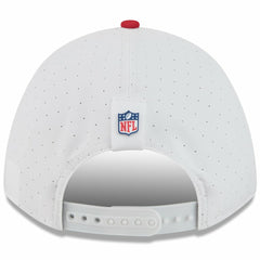 San Francisco 49ers New Era Youth 2025 NFL Training Camp A-Frame 9FORTY Adjustable Hat - White/Scarlet discount