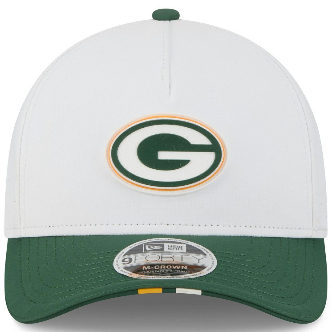 Green Bay Packers New Era Youth 2025 NFL Training Camp A-Frame 9FORTY Adjustable Hat - White/Green on sale