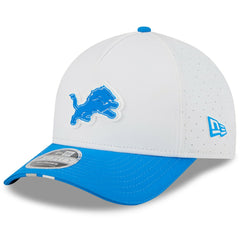 Detroit Lions New Era Youth 2025 NFL Training Camp A-Frame 9FORTY Adjustable Hat - White/Blue for sale