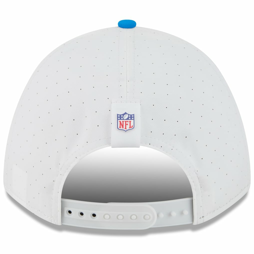 Detroit Lions New Era Youth 2025 NFL Training Camp A-Frame 9FORTY Adjustable Hat - White/Blue for sale
