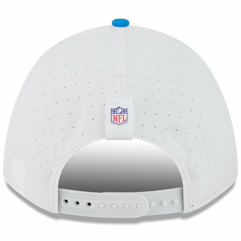 Detroit Lions New Era Youth 2025 NFL Training Camp A-Frame 9FORTY Adjustable Hat - White/Blue for sale