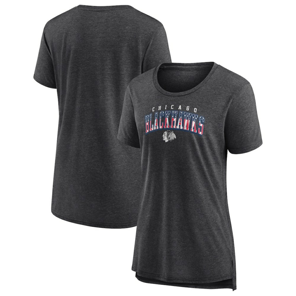Chicago Blackhawks Women's Proud Tri-Blend T-Shirt - Gray T-shirts