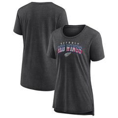 Detroit Red Wings Women's Proud Tri-Blend T-Shirt - Gray T-shirts