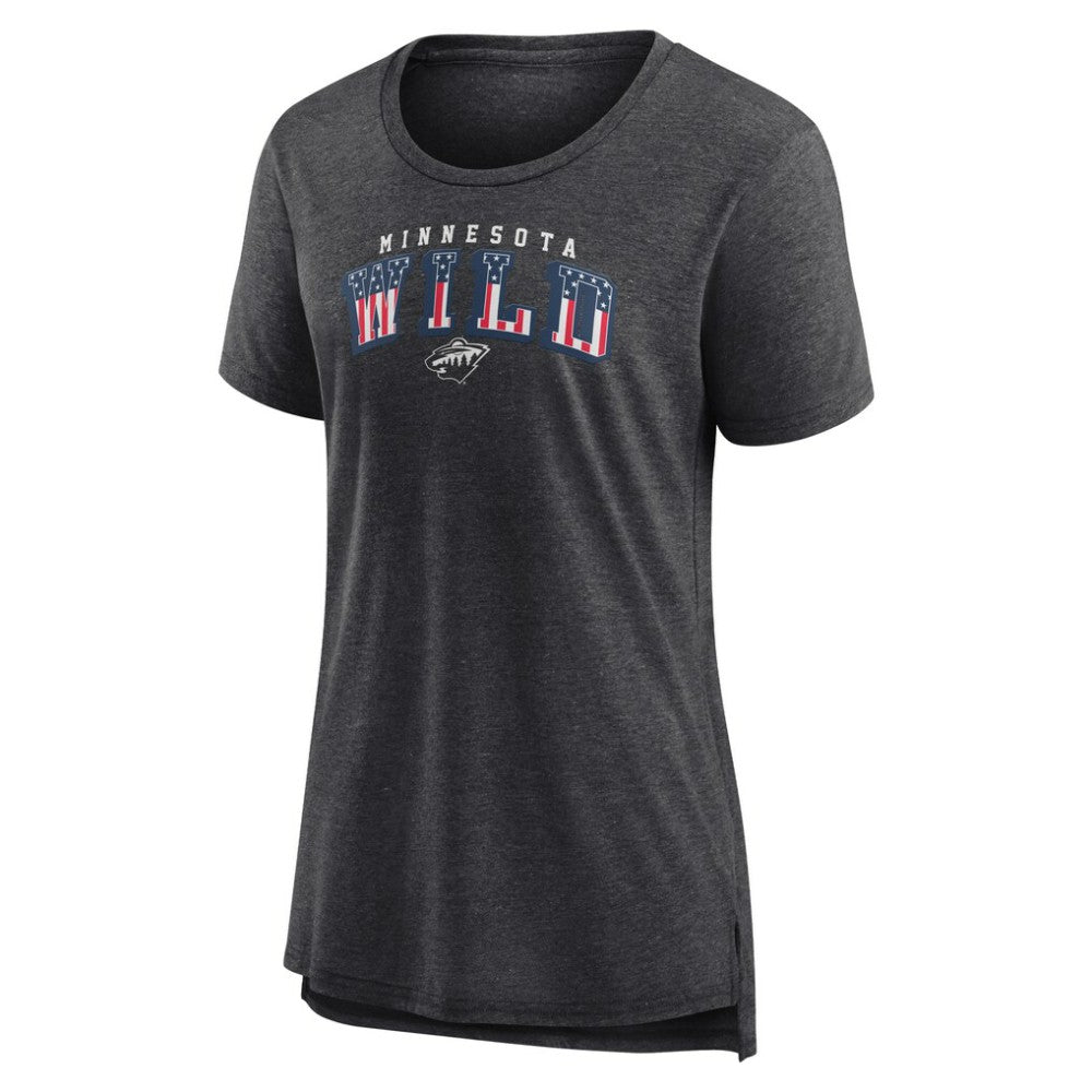 Minnesota Wild Women's Proud Tri-Blend T-Shirt - Gray T-shirts