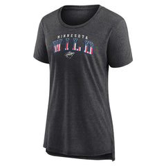 Minnesota Wild Women's Proud Tri-Blend T-Shirt - Gray T-shirts