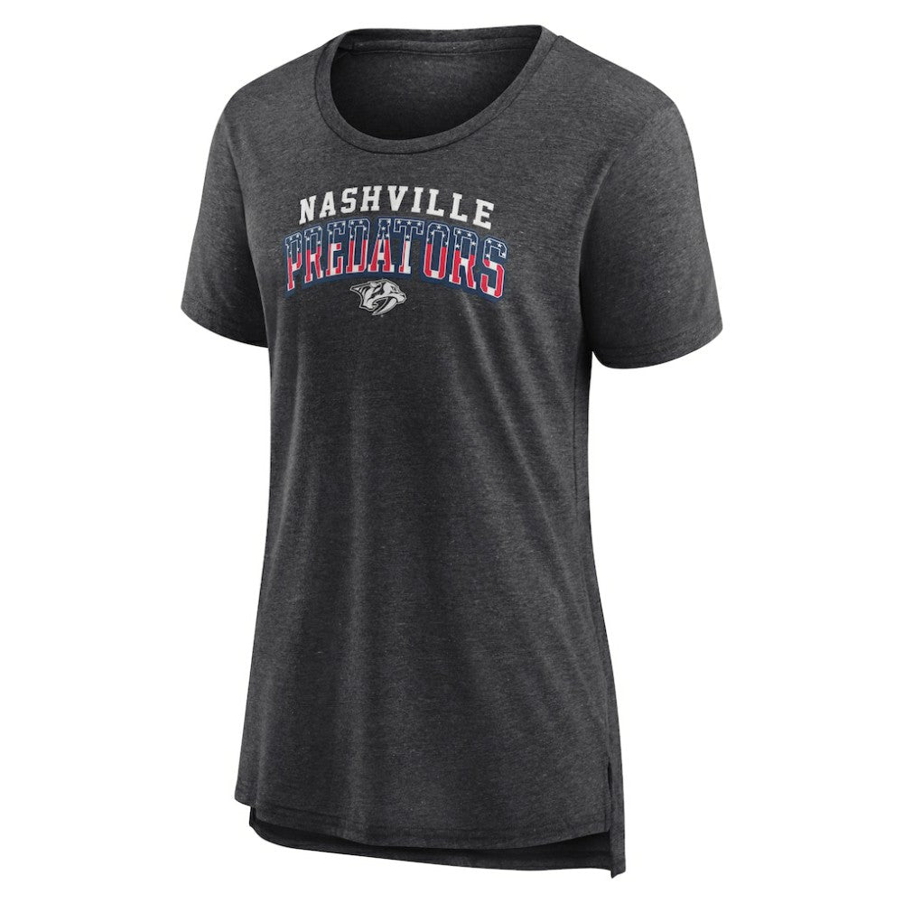Nashville Predators Women's Proud Tri-Blend T-Shirt - Gray T-shirts