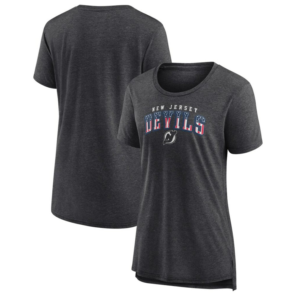 New Jersey Devils Women's Proud Tri-Blend T-Shirt - Gray T-shirts