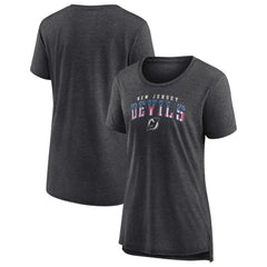 New Jersey Devils Women's Proud Tri-Blend T-Shirt - Gray T-shirts