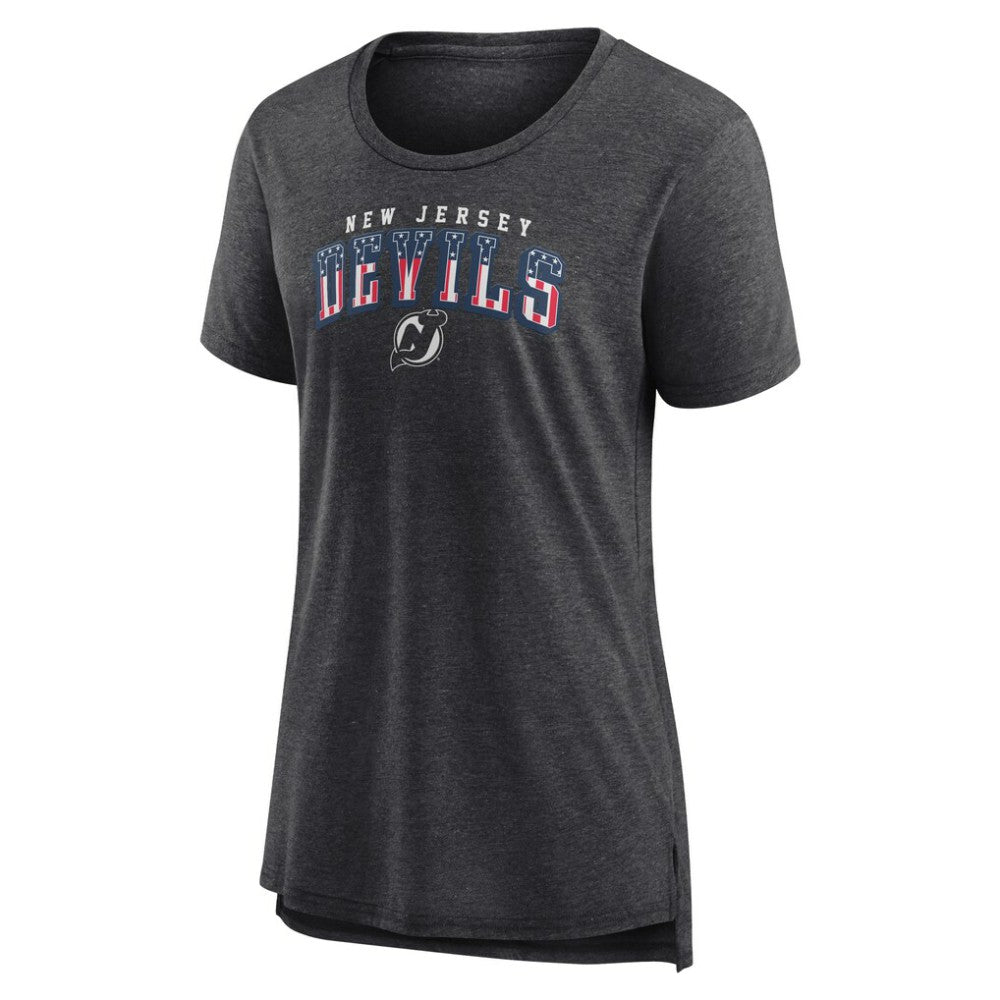New Jersey Devils Women's Proud Tri-Blend T-Shirt - Gray T-shirts