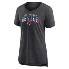 New Jersey Devils Women's Proud Tri-Blend T-Shirt - Gray T-shirts