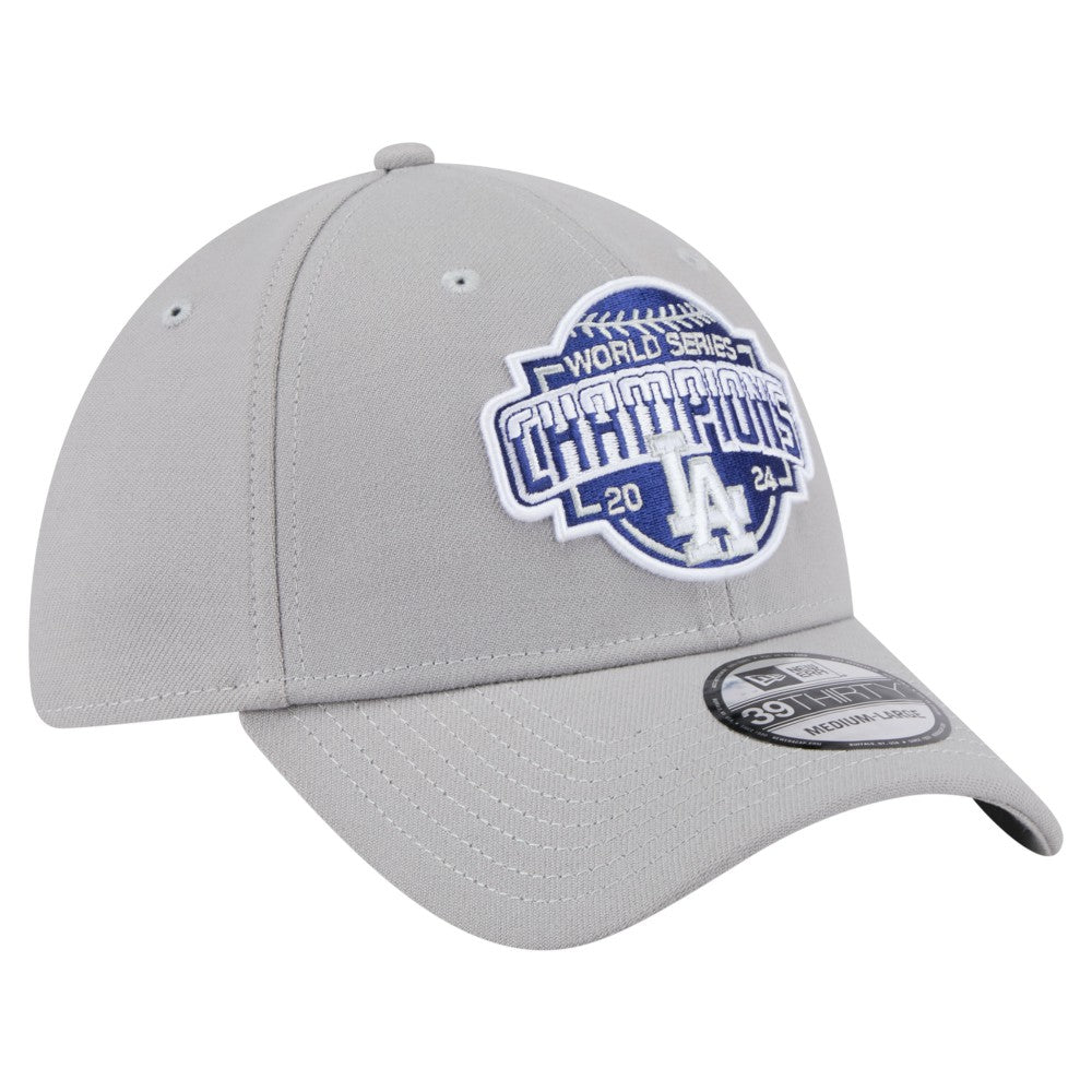 Los Angeles Dodgers 2024 World Series Champions 39THIRTY Flex Hat Gray
