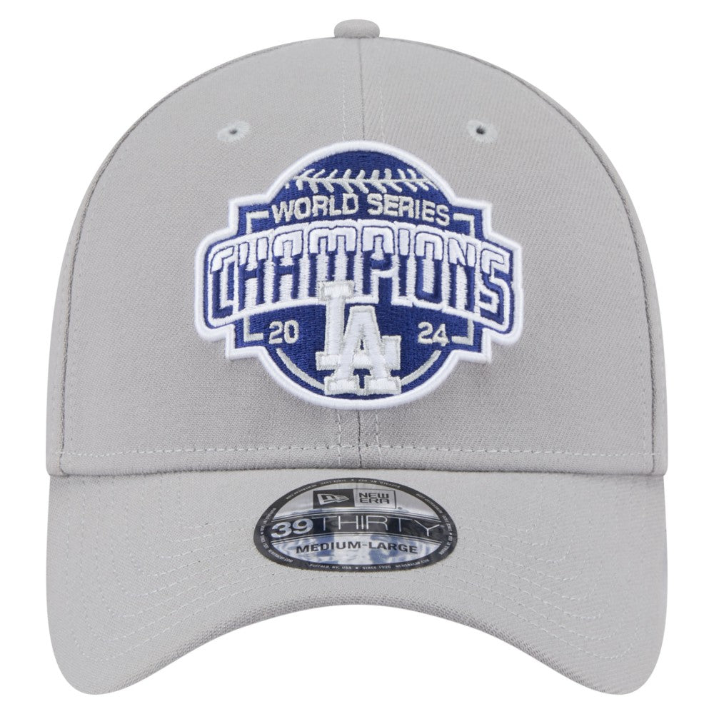 Los Angeles Dodgers 2024 World Series Champions 39THIRTY Flex Hat Gray
