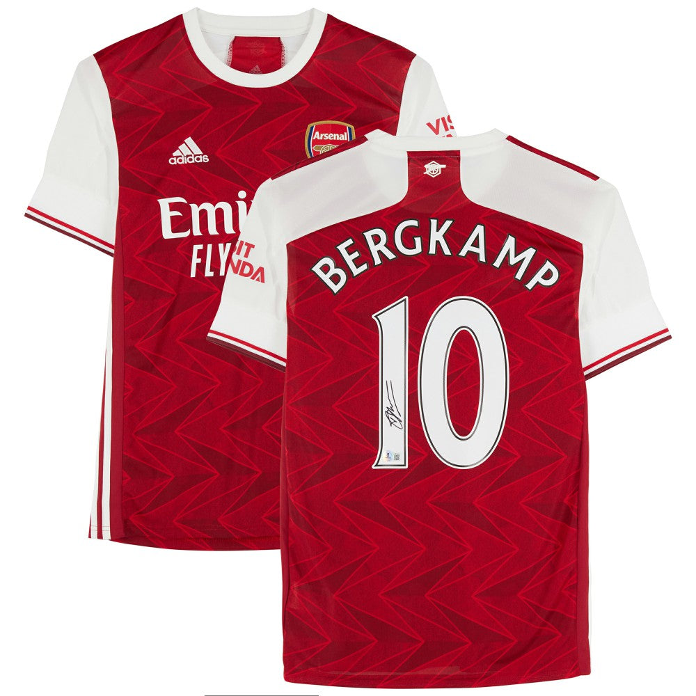 Dennis Bergkamp Arsenal Autographed 2020-21 Red Home Jersey - BAS discount