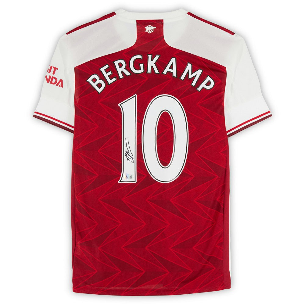 Dennis Bergkamp Arsenal Autographed 2020-21 Red Home Jersey - BAS discount