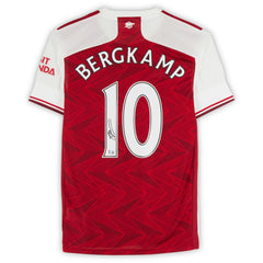 Dennis Bergkamp Arsenal Autographed 2020-21 Red Home Jersey - BAS discount