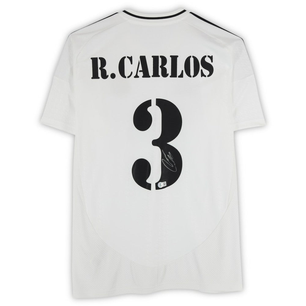 Roberto Carlos Real Madrid Autographed 2024-25 White Home Jersey - BAS online