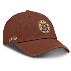 Boston Bruins Fanatics Fall Leaves Timber Adjustable Hat - Brown Hats