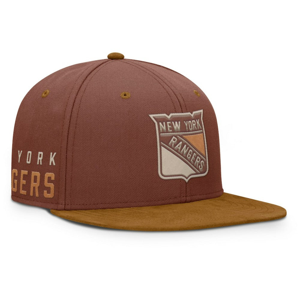 New York Rangers Fanatics Fall Leaves Acreage Snapback Hat - Brown Hats