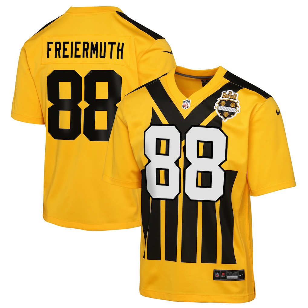 Pat Freiermuth Pittsburgh Steelers Youth Alternate 1933 Throwback Game Jersey - Gold discount