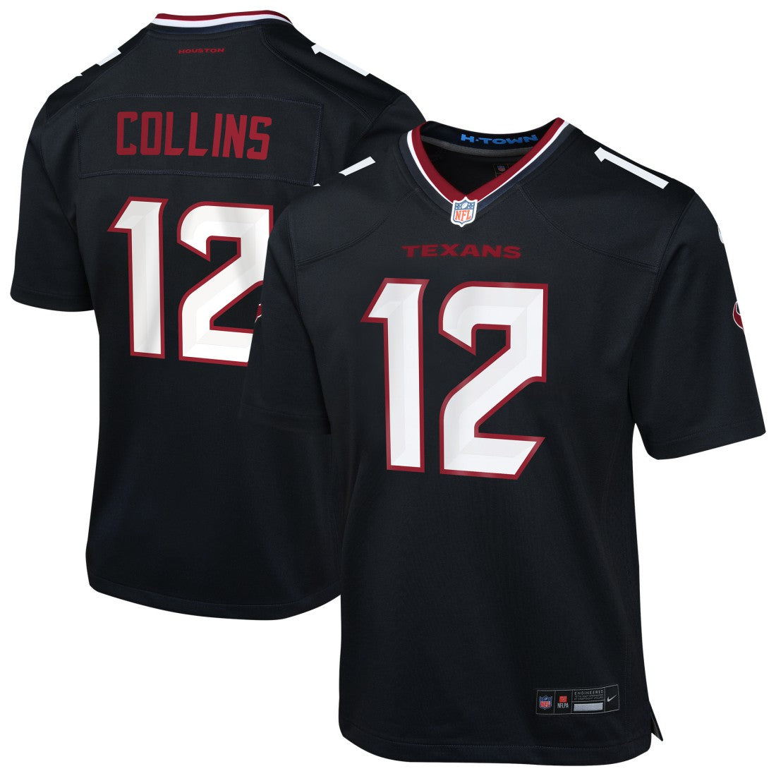 Nico Collins Houston Texans Youth Team Game Jersey - Navy on sale