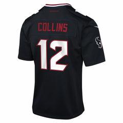 Nico Collins Houston Texans Youth Team Game Jersey - Navy on sale