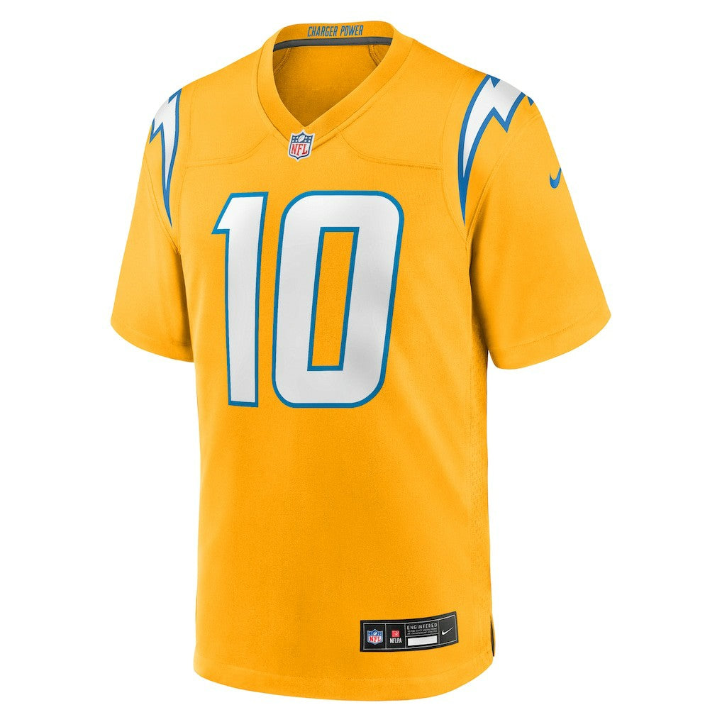 Justin Herbert Los Angeles Chargers Youth Alternate Charger Power Game Player Jersey - Gold outlet
