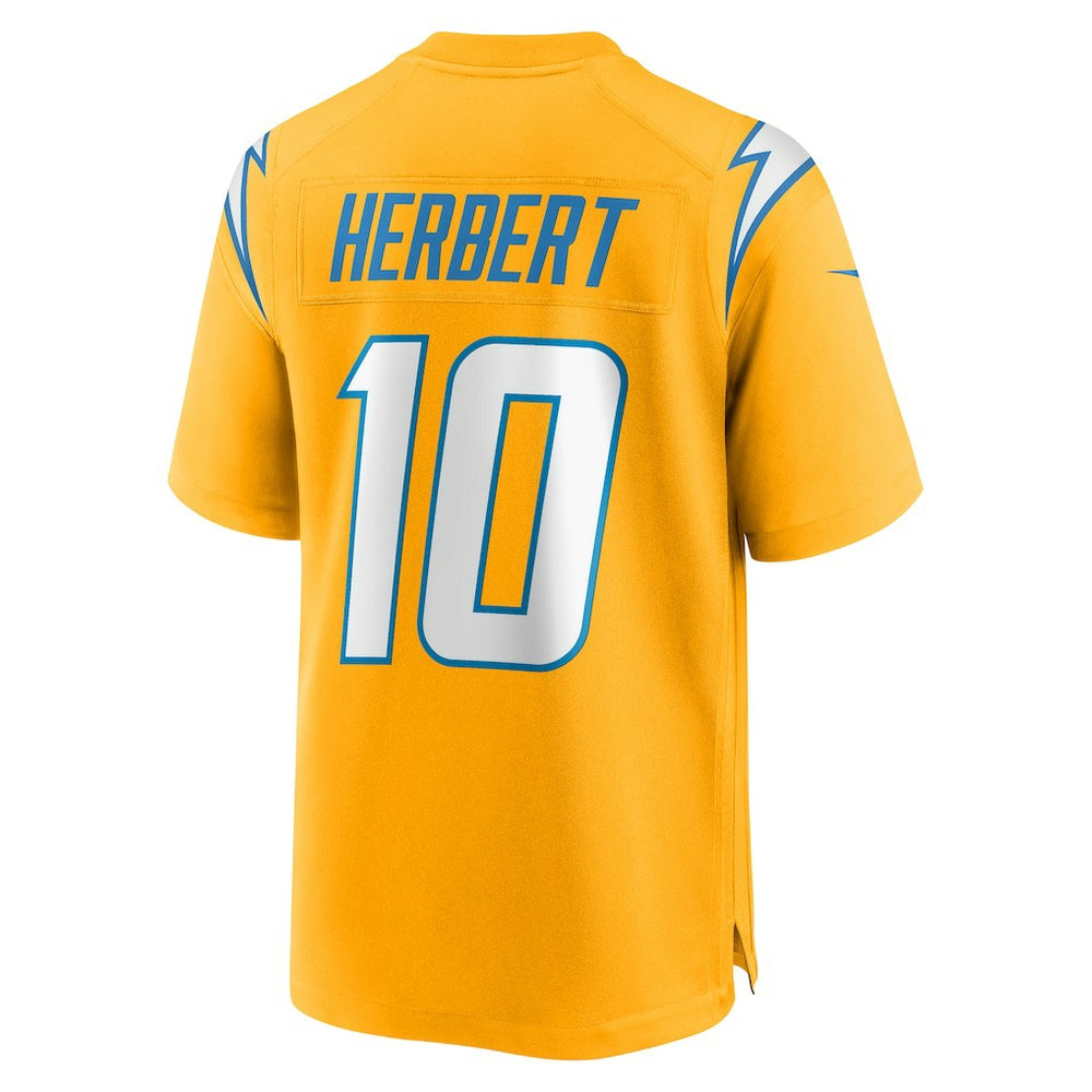 Justin Herbert Los Angeles Chargers Youth Alternate Charger Power Game Player Jersey - Gold outlet