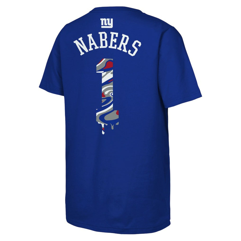 Malik Nabers New York Giants Outerstuff Youth Mainliner Drip Player Name & Number T-Shirt - Royal sale