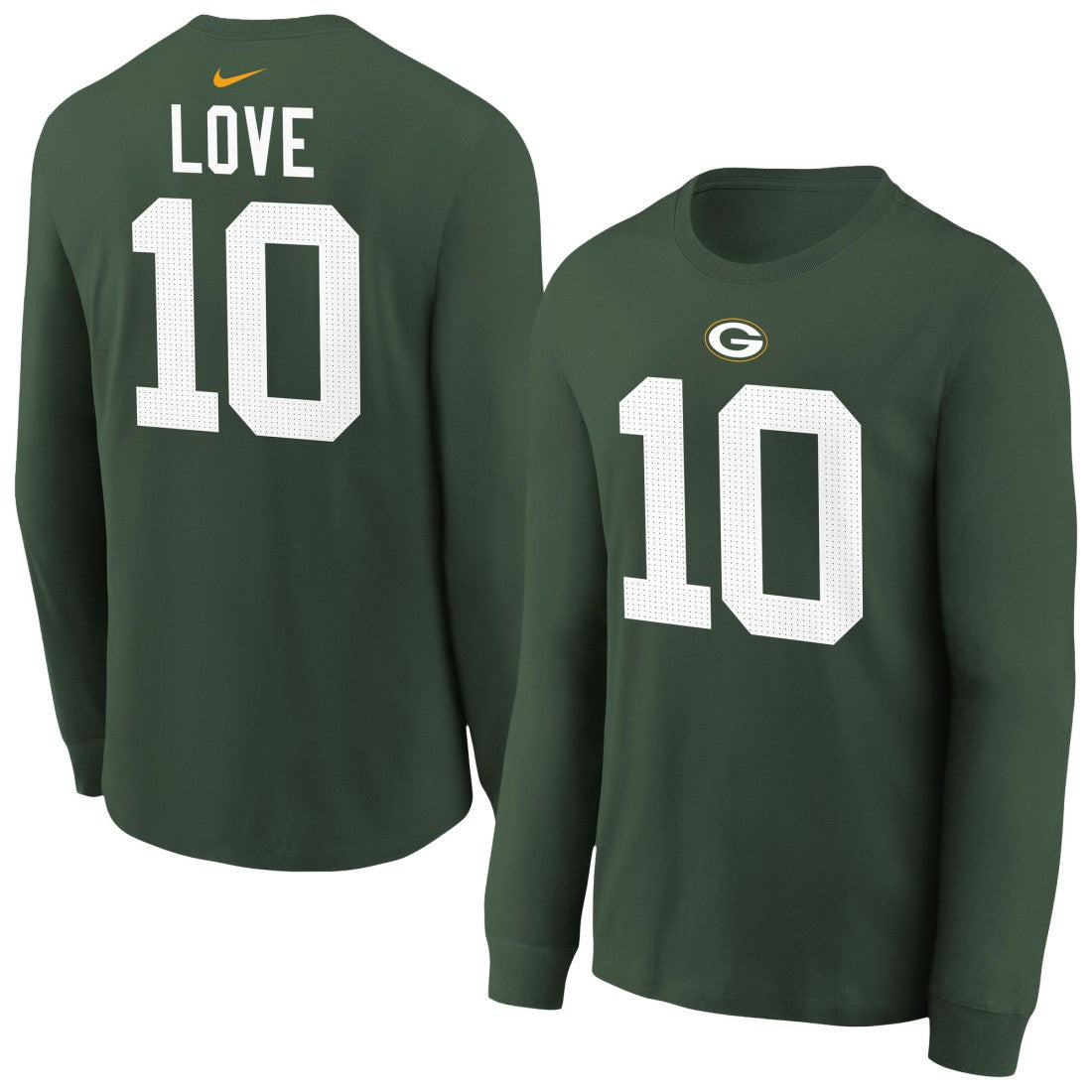 Jordan Love Green Bay Packers Youth Player Name & Number Long Sleeve T-Shirt - Green cheap