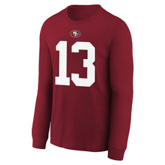 Brock Purdy San Francisco 49ers Youth Player Name & Number Long Sleeve T-Shirt - Scarlet on sale