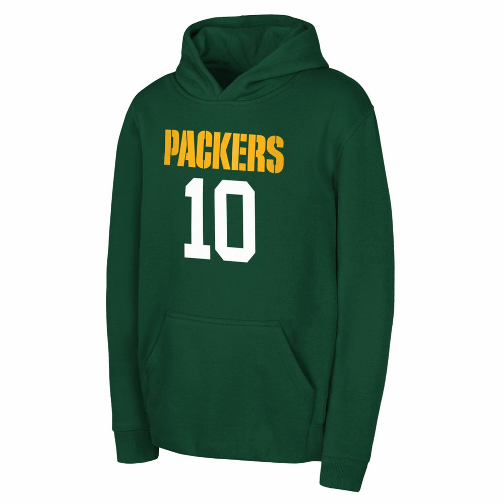 Jordan Love Green Bay Packers Outerstuff Mainliner Player Name & Number Hoodie - Green for sale