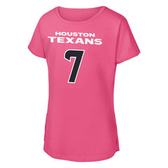 C.J. Stroud Houston Texans Outerstuff Girls Youth Player Name & Number T-Shirt - Pink online