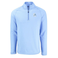 Cleveland Browns Cutter & Buck Peshastin Eco Fleece Recycled Raglan Quarter-Zip Top - Powder Blue sale