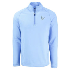 Houston Texans Cutter & Buck Peshastin Eco Fleece Recycled Raglan Quarter-Zip Top - Powder Blue outlet