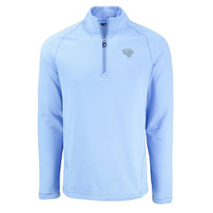 Jacksonville Jaguars Cutter & Buck Peshastin Eco Fleece Recycled Raglan Quarter-Zip Top - Powder Blue cheap