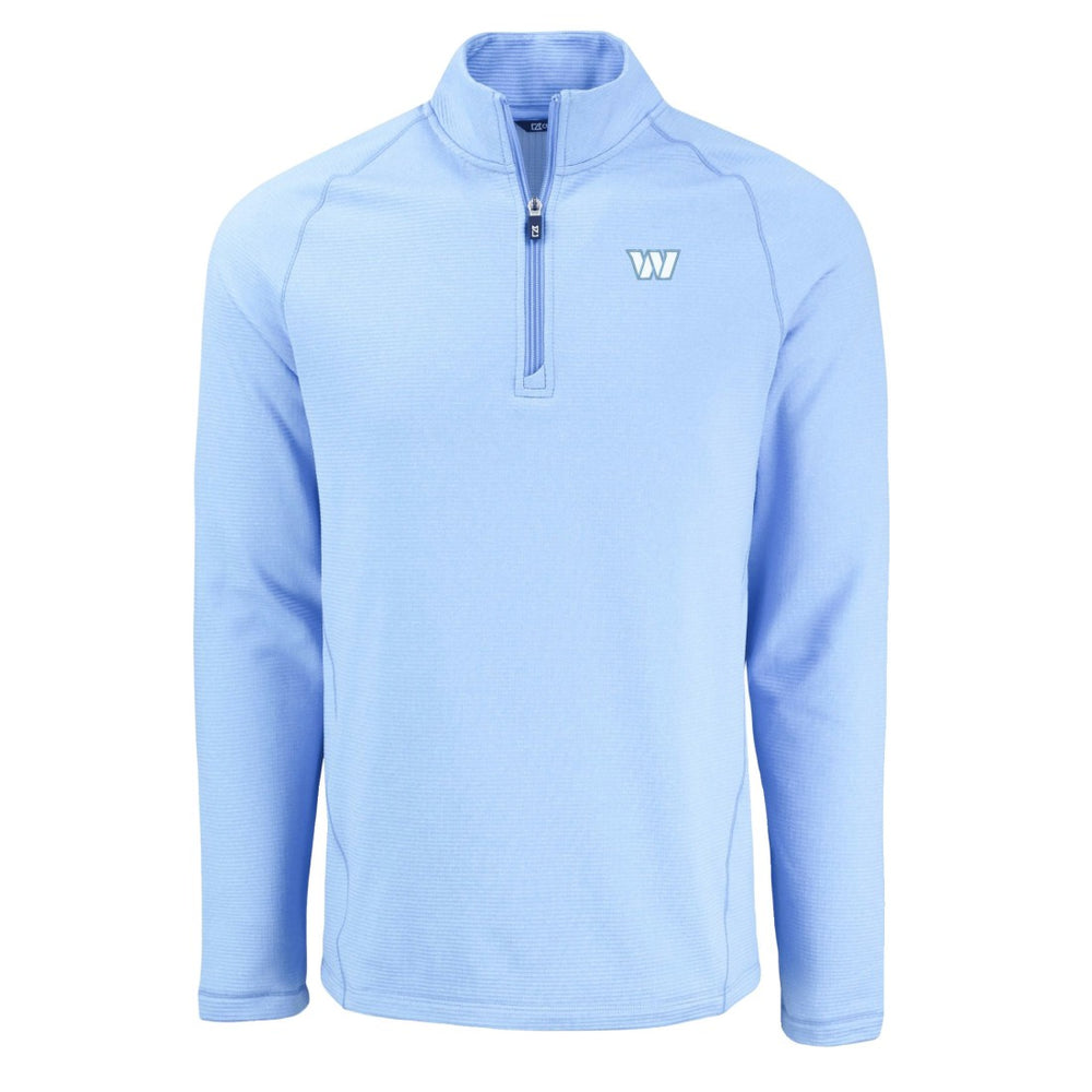 Washington Commanders Cutter & Buck Peshastin Eco Fleece Recycled Raglan Quarter-Zip Top - Powder Blue discount