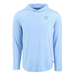 Pittsburgh Steelers Men's Cutter & Buck Coastline Epic Comfort Eco Recycled Men's Hooded Shirt - Powder Blue online