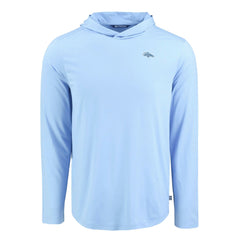 Denver Broncos Men's Cutter & Buck Coastline Epic Comfort Eco Recycled Men's Hooded Shirt - Powder Blue discount