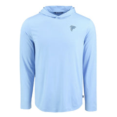 Atlanta Falcons Men's Cutter & Buck Coastline Epic Comfort Eco Recycled Men's Hooded Shirt - Powder Blue for sale