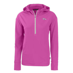Baltimore Ravens Cutter & Buck Women's Daybreak Eco Recycled Half-Zip Hoodie - Pink sale