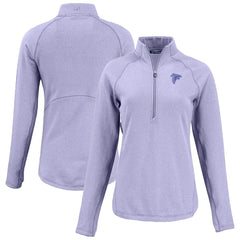 Atlanta Falcons Cutter & Buck Women's Peshastin Eco Fleece Recycled Half-Zip Top - Purple on sale