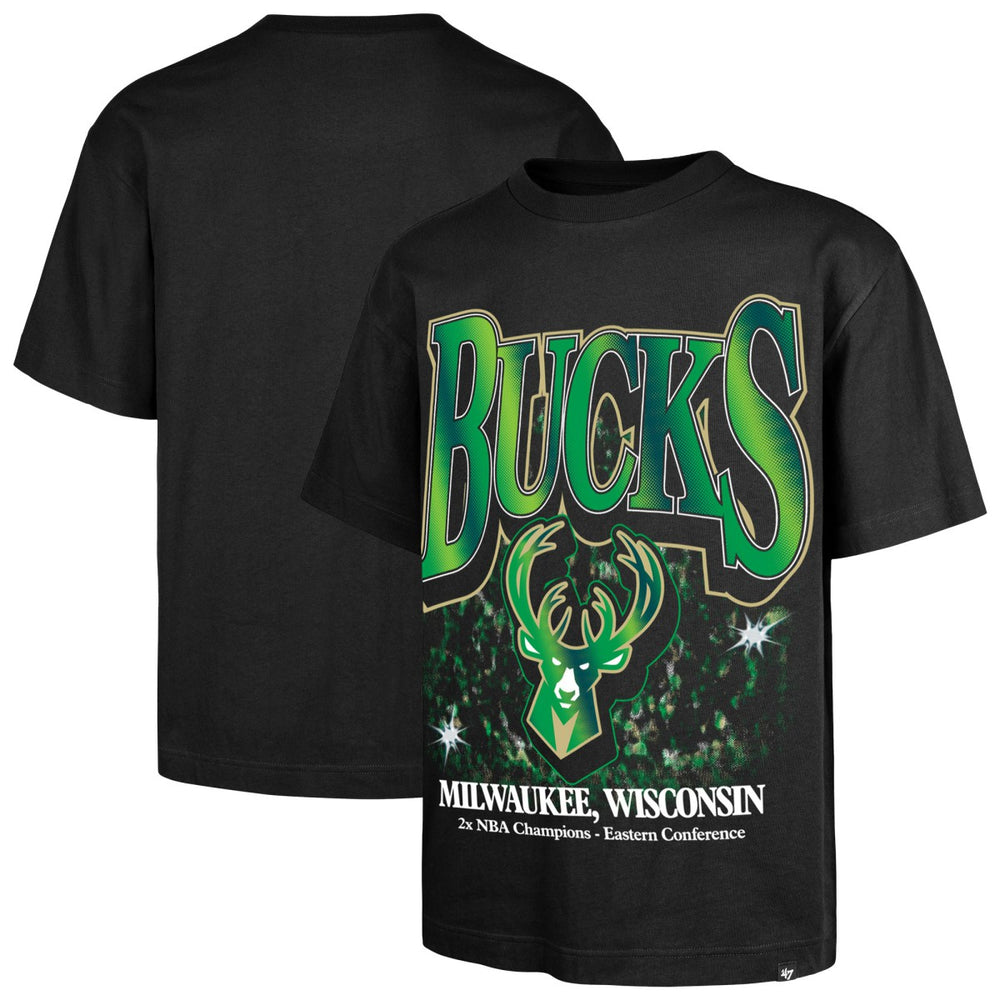 Milwaukee Bucks '47 Past Champs Collection Flashbulb Foundation T-Shirt - Black sale