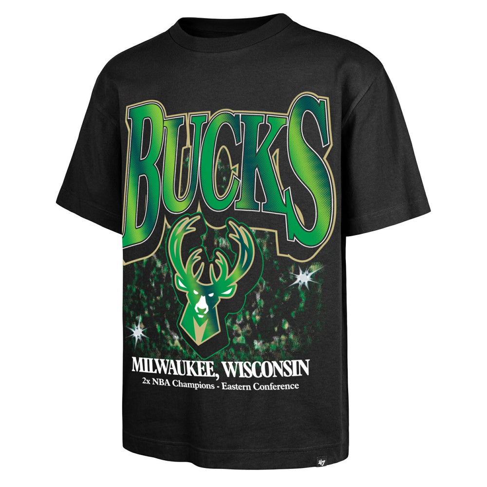 Milwaukee Bucks '47 Past Champs Collection Flashbulb Foundation T-Shirt - Black sale