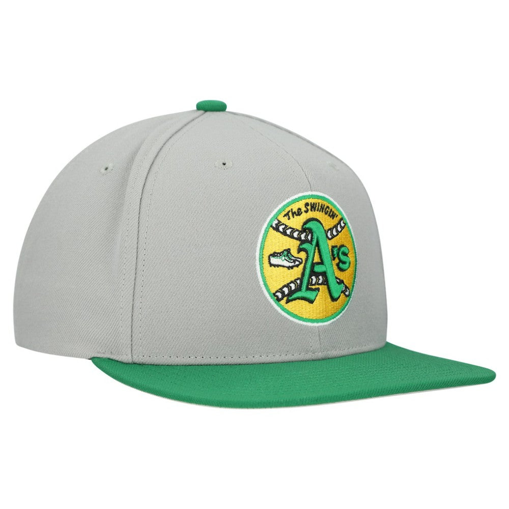 Athletics Cooperstown Collection Basic Flip Snapback Hat Gray