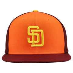 San Diego Padres Cooperstown Collection Basic Flip Snapback Hat Orange/Brown