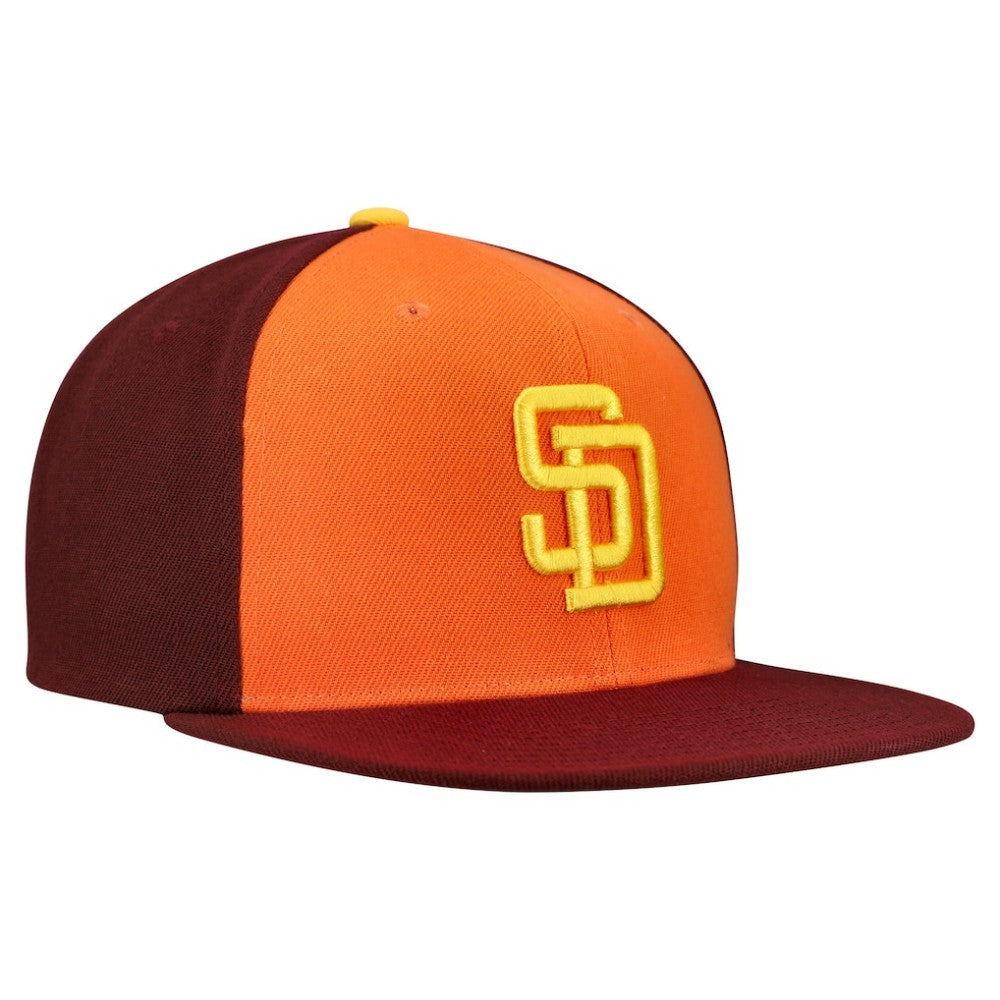 San Diego Padres Cooperstown Collection Basic Flip Snapback Hat Orange/Brown