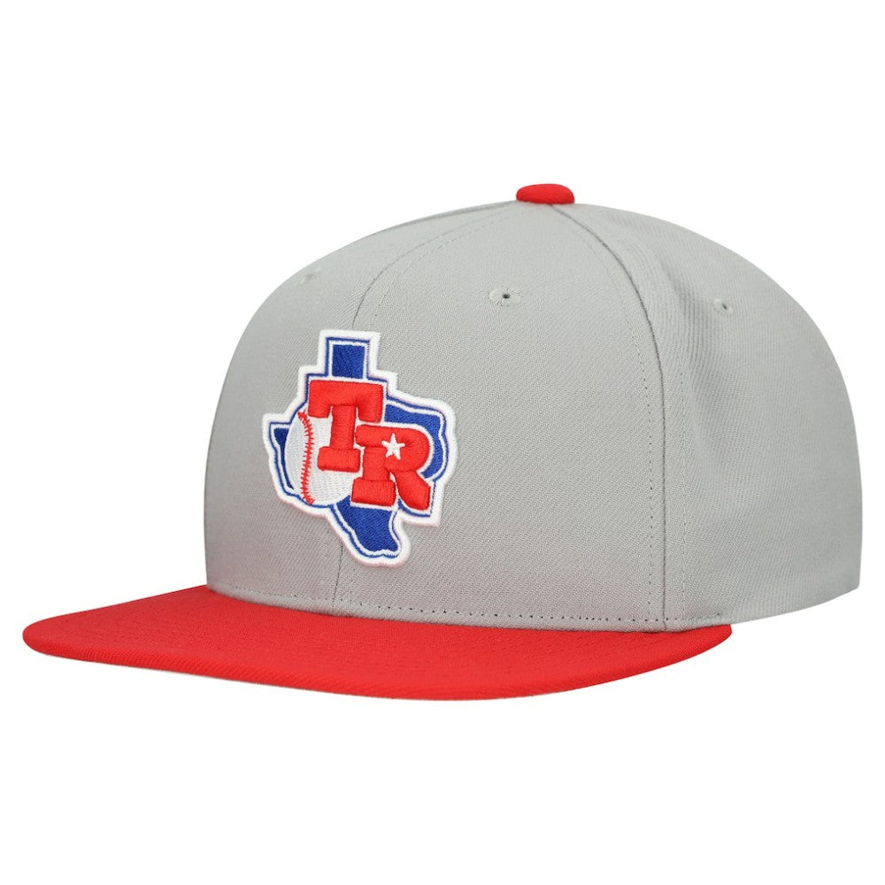 Texas Rangers Cooperstown Collection Basic Flip Snapback Hat Gray