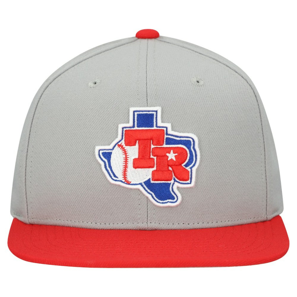 Texas Rangers Cooperstown Collection Basic Flip Snapback Hat Gray